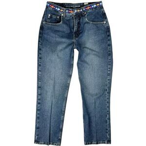 Vintage‎ AGOLDE Western Beaded Jeans Size 27 Mid Rise Straight Leg Crop Rare Y2K